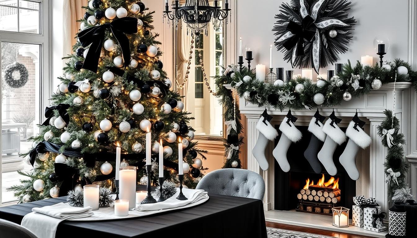 Black And White Christmas Decor Ideas